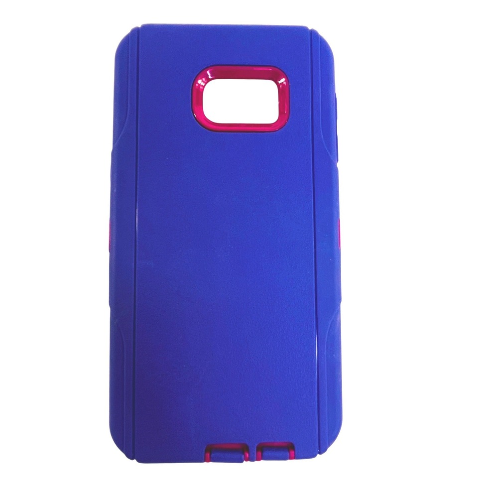 Samsung Galaxy S6 Edge Case Blue Pink Heavy Duty Rugged Dual Layer Cover